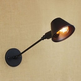 Applique da parete classica in metallo nero