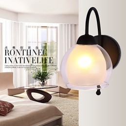 Applique da parete B008 1 moderna multicolore in vetro e metallo E26/E27 40 W
