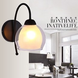 Applique da parete B008 1 moderna multicolore in vetro e metallo E26/E27 40 W