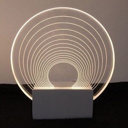 Applique da parete LED moderna contemporanea in metallo e vetro bianca