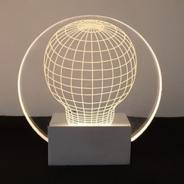 Applique da parete a filo moderna contemporanea in metallo e vetro bianca LED integrato