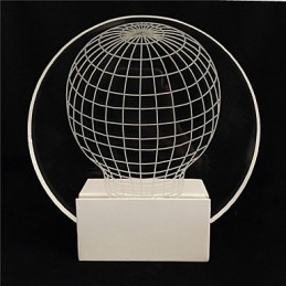 Applique da parete a filo moderna contemporanea in metallo e vetro bianca LED integrato