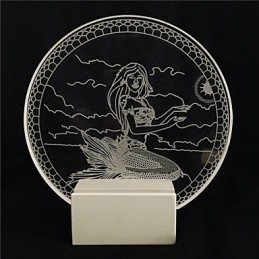 Applique da parete LED moderna in metallo e vetro bianca