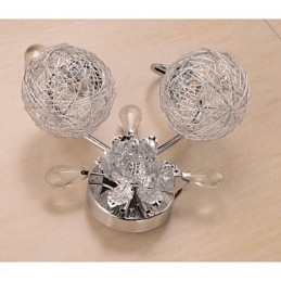 Applique da parete moderna in cristallo cromo LED 2 lampadine E9 35 cm
