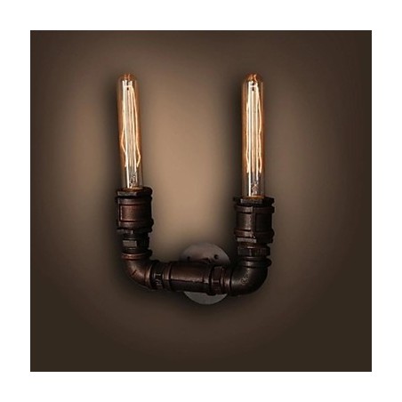 Applique da parete rustica 2 luci Originalità Retro