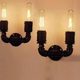 Applique da parete rustica 2 luci Originalità Retro
