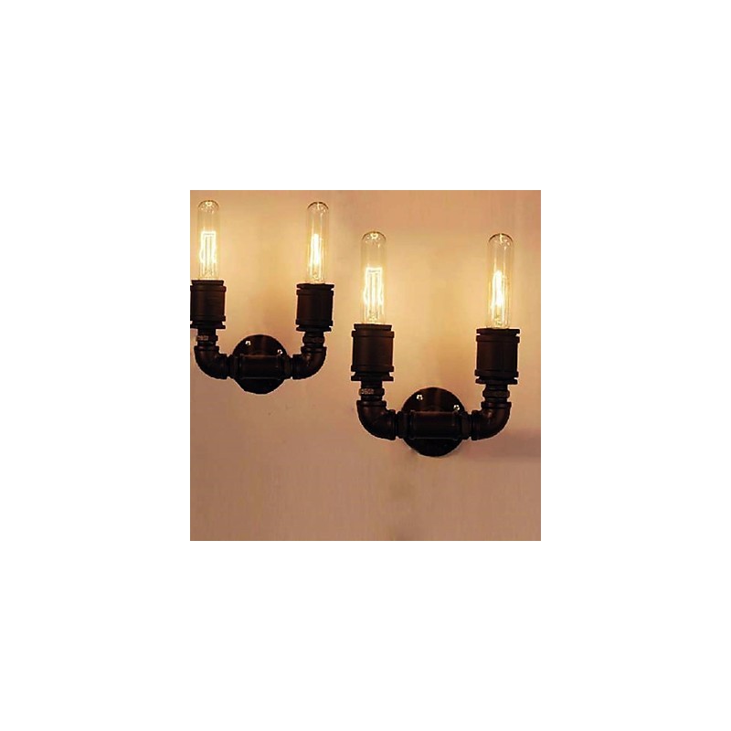 Applique da parete rustica 2 luci Originalità Retro