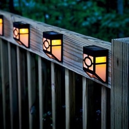 Applique da parete solare da esterno con 2 lanterne, LED giallo caldo