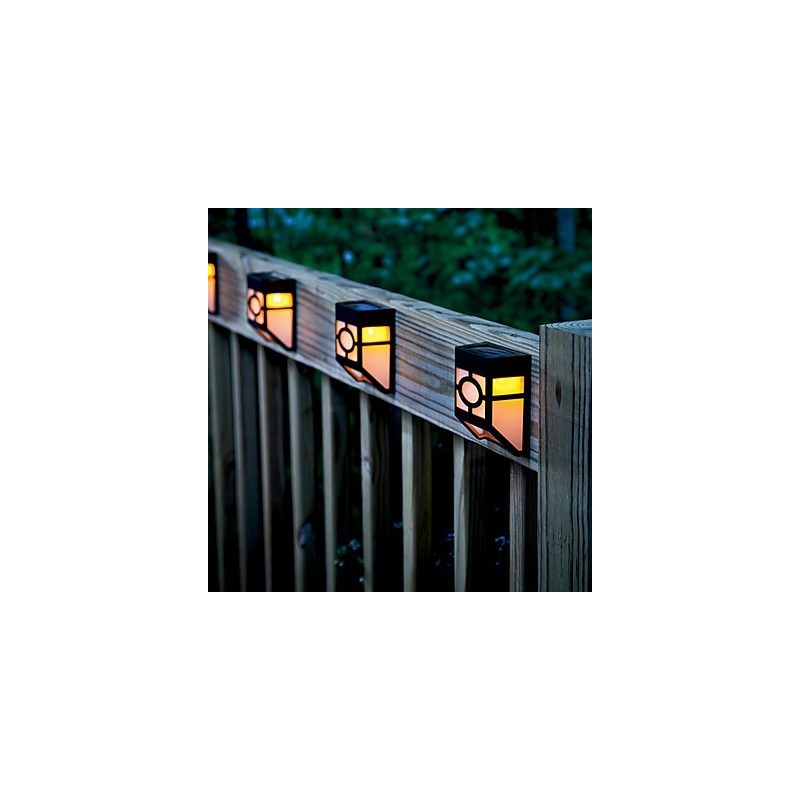 Applique da parete solare da esterno con 2 lanterne, LED giallo caldo