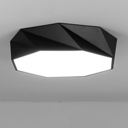 Plafoniera moderna contemporanea a filo con 3 luci LED integrate, nero e bianco