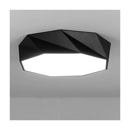 Plafoniera moderna contemporanea a filo con 3 luci LED integrate, nero e bianco