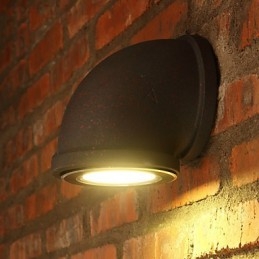 Applique da parete vintage Loft in metallo nero multicolore, LED integrato 7W, 11x9 cm