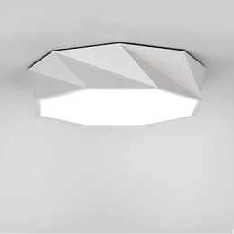 Plafoniera moderna contemporanea a filo con 3 luci LED integrate, nero e bianco