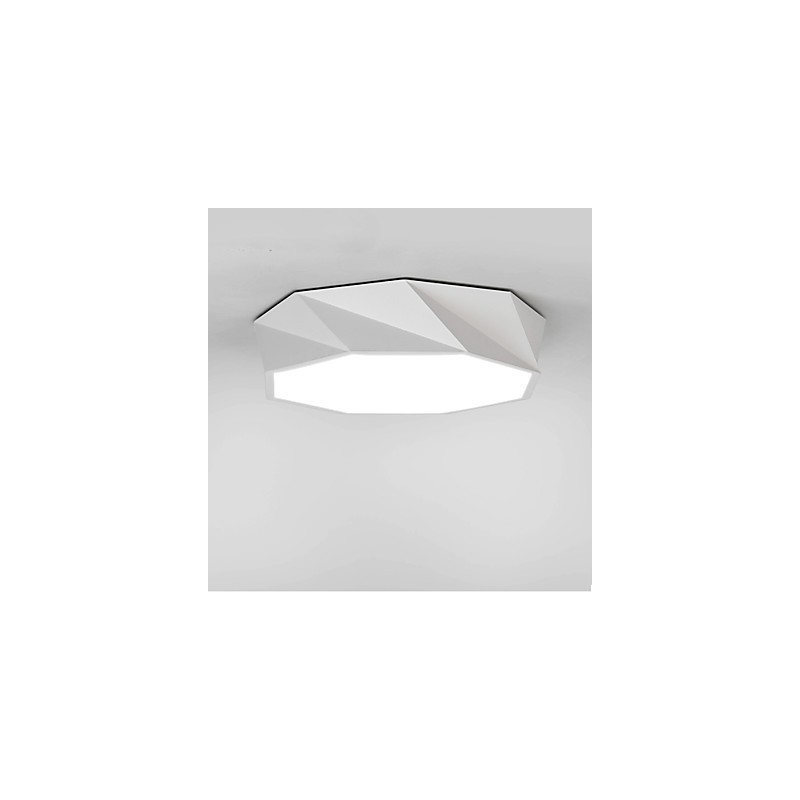 Plafoniera moderna contemporanea a filo con 3 luci LED integrate, nero e bianco