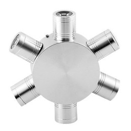Applique da parete LED mini moderna contemporanea in metallo argento