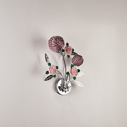 Applique da parete moderna in metallo e cristallo cromo 2 luci G4 LED bianco caldo