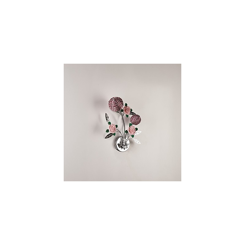 Applique da parete moderna in metallo e cristallo cromo 2 luci G4 LED bianco caldo