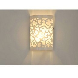 TUTTO BLU Applique da parete a filo moderna in acrilico bianco E26/E27 24 cm