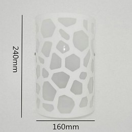 TUTTO BLU Applique da parete a filo moderna in acrilico bianco E26/E27 24 cm