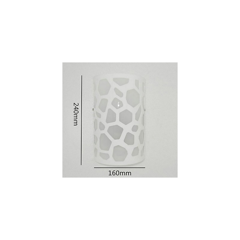 TUTTO BLU Applique da parete a filo moderna in acrilico bianco E26/E27 24 cm