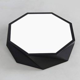 Plafoniera moderna contemporanea a filo con 3 luci LED integrate, nero e bianco