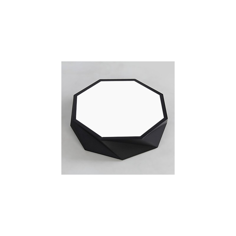 Plafoniera moderna contemporanea a filo con 3 luci LED integrate, nero e bianco