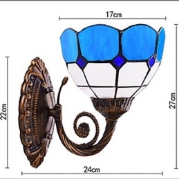 Applique da parete Europa in vetro stile mediterraneo