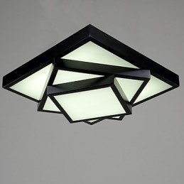 Plafoniera a filo quadrata moderna in metallo LED integrato