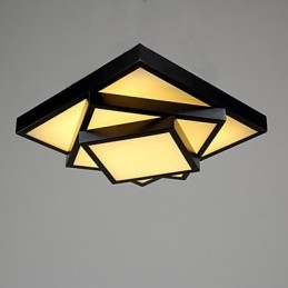 Plafoniera a filo quadrata moderna in metallo LED integrato