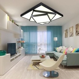 Plafoniera a filo quadrata moderna in metallo LED integrato