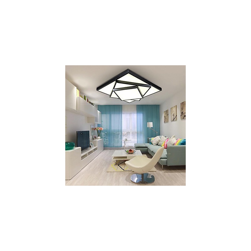 Plafoniera a filo quadrata moderna in metallo LED integrato