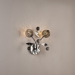 Applique da parete in cristallo Mini Style moderna contemporanea in metallo