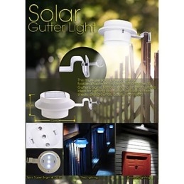 Applique da parete solare LED mini bianca