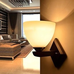 Applique da parete in vetro moderna con luce calda per testata letto