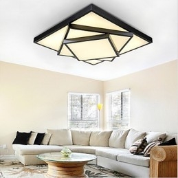 Plafoniera a filo quadrata moderna in metallo LED integrato