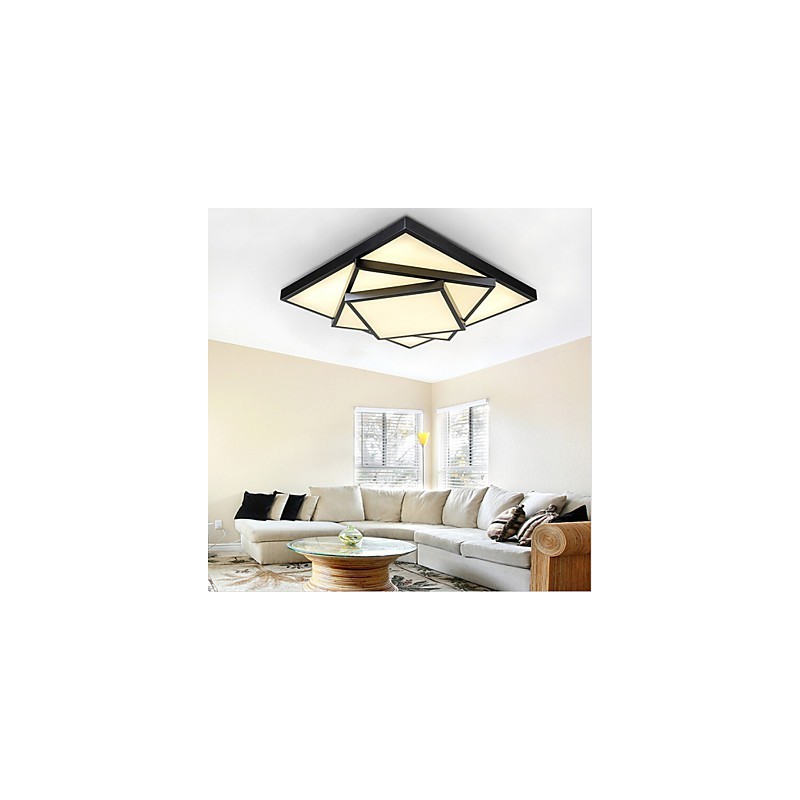 Plafoniera a filo quadrata moderna in metallo LED integrato