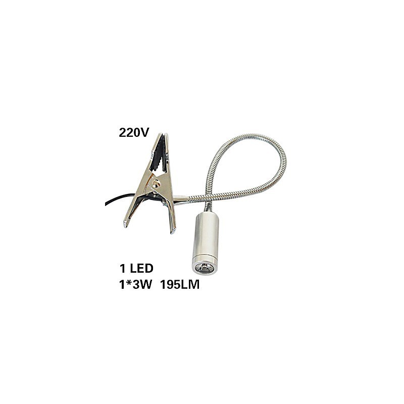 Applique da parete in alluminio con faretto LED per specchio