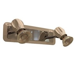 Applique da bagno cromata con 2 luci GU10