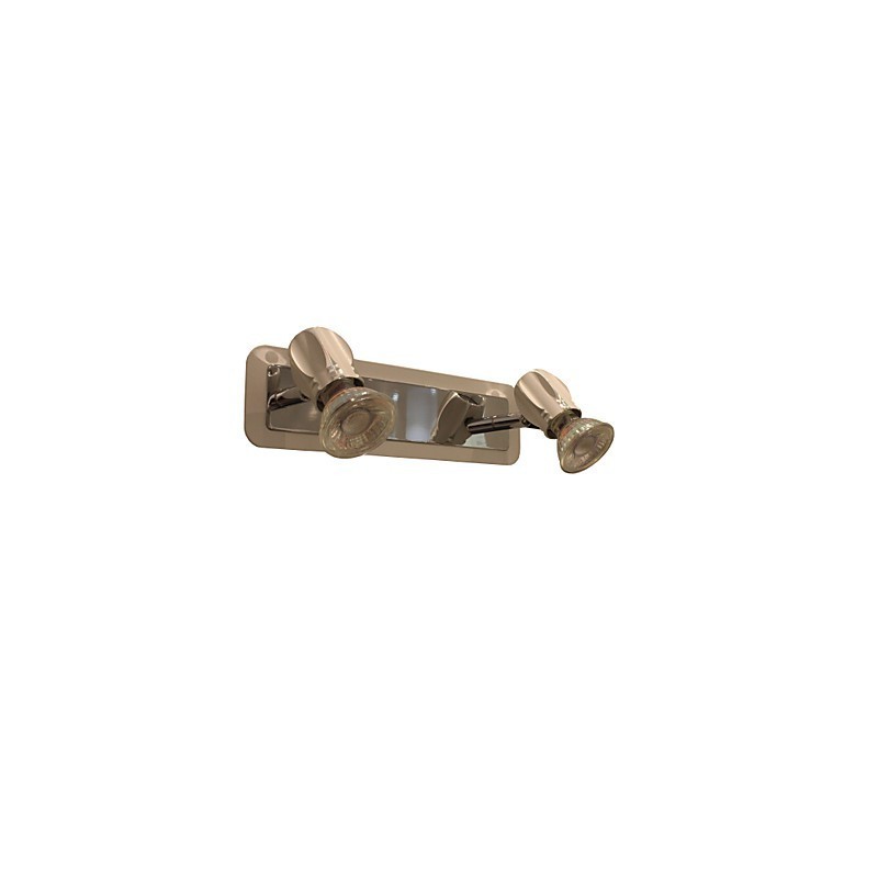 Applique da bagno cromata con 2 luci GU10