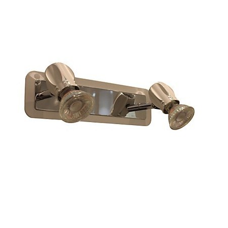 Applique da bagno cromata con 2 luci GU10