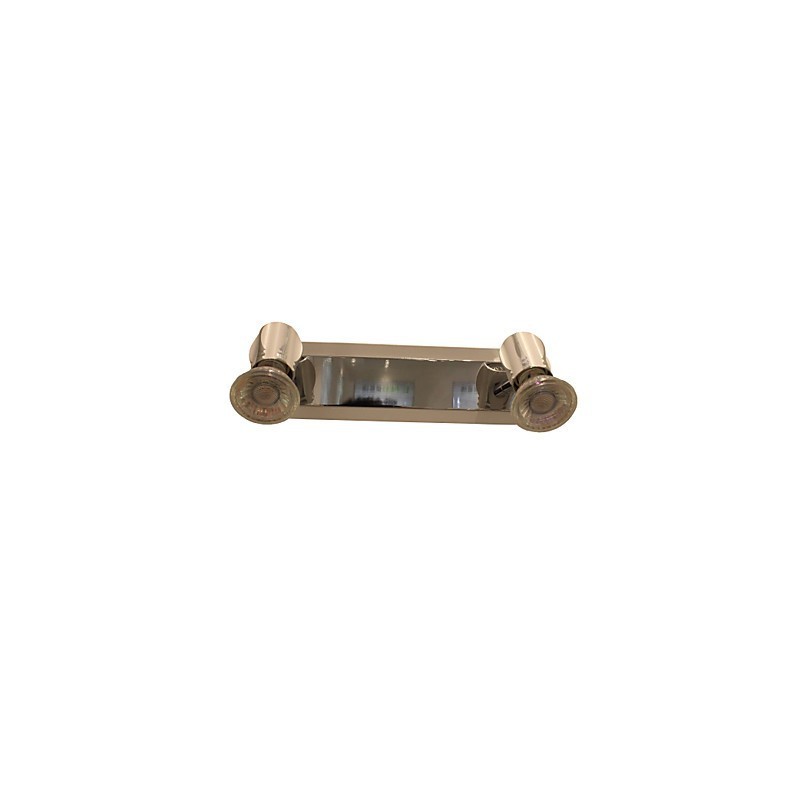 Applique da bagno cromata con 2 luci GU10