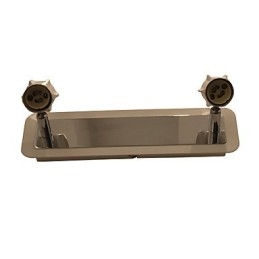 Applique da bagno cromata con 2 luci GU10