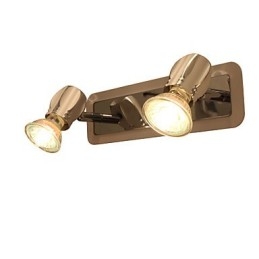 Applique da bagno cromata con 2 luci GU10