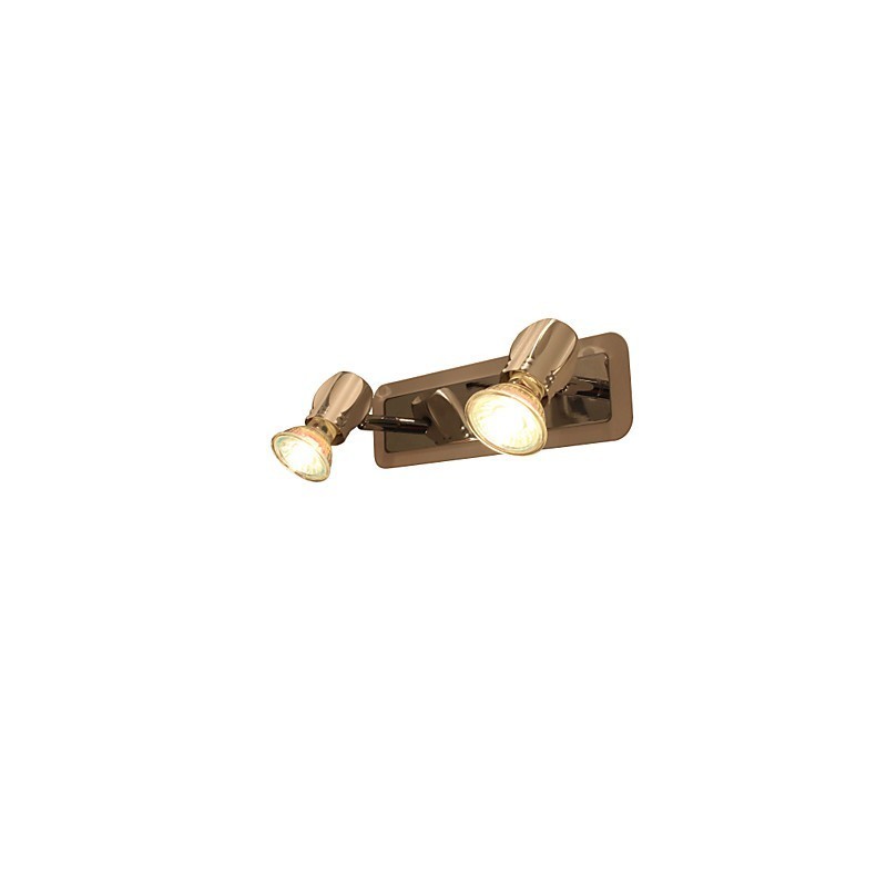 Applique da bagno cromata con 2 luci GU10