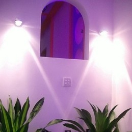 Applique da parete LED integrato argento in metallo, luce diffusa