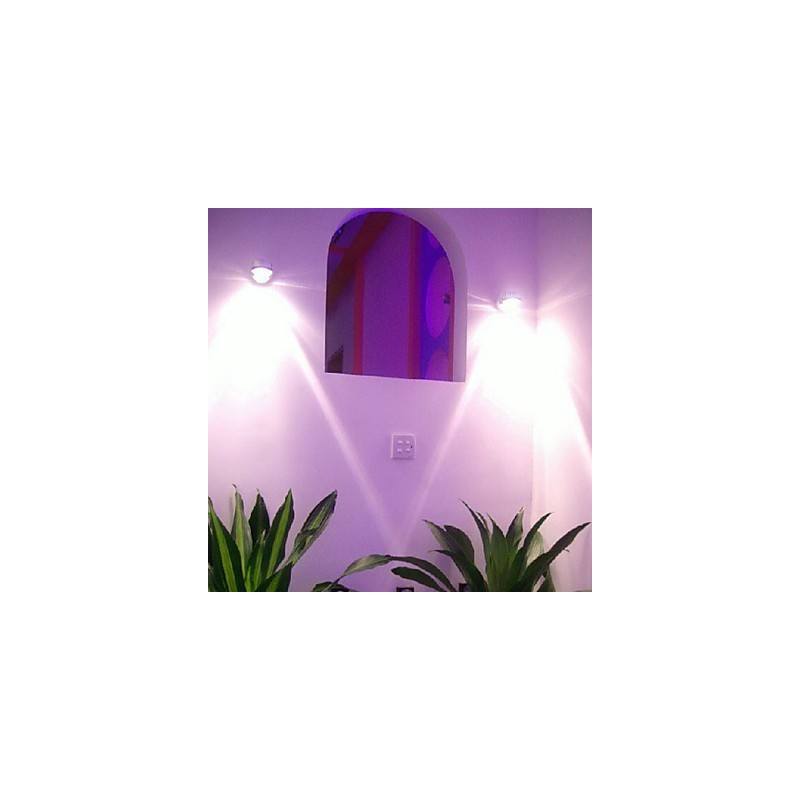 Applique da parete LED integrato argento in metallo, luce diffusa