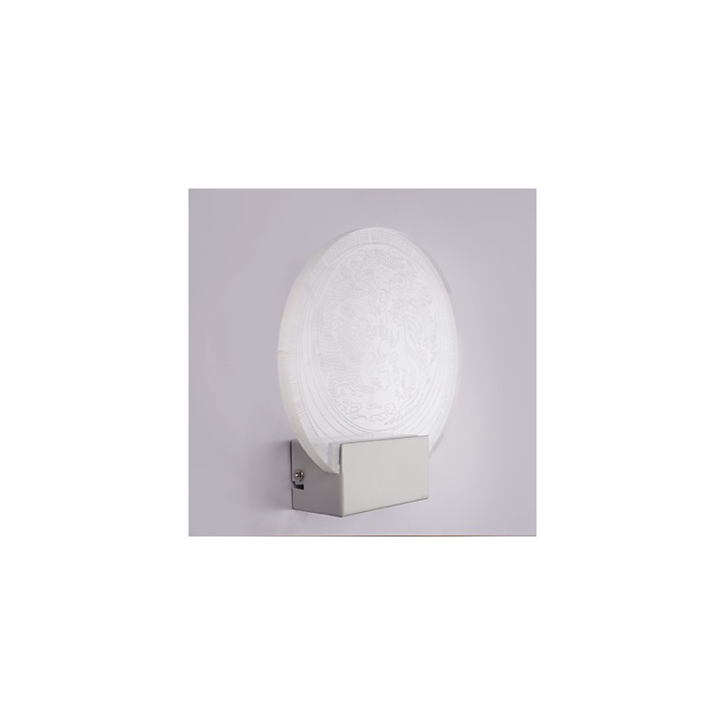 Applique da parete a filo moderna contemporanea in metallo e PVC
