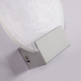 Applique da parete a filo moderna contemporanea in metallo e PVC