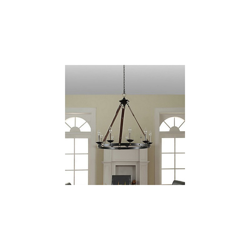 Lampadario vintage mini in metallo E12/E14 1 livello 56 cm