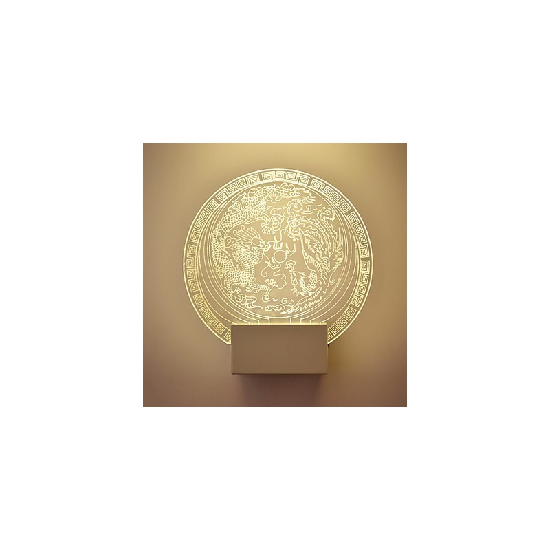 Applique da parete a filo moderna contemporanea in metallo e PVC